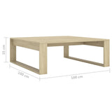 ZNTS Coffee Table Sonoma Oak 100x100x35 cm Engineered Wood 808633