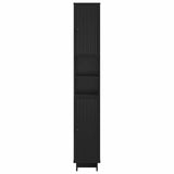 Bathroom Cabinet with Open Shelf EDE Black 30 x 31 x 190 cm 895936