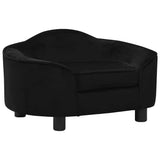 Dog Sofa Black 67x47x36 cm Plush 171086