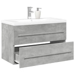 ZNTS 2 Piece Bathroom Furniture Set Concrete Grey Engineered Wood 3324921