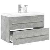 ZNTS 2 Piece Bathroom Furniture Set Concrete Grey Engineered Wood 3324921