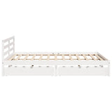Bed Frame without Mattress White 180x200 cm Super King Solid Wood Pine 3301547