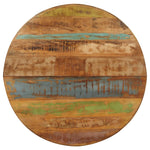 ZNTS Dining Table Round 100x100x75 cm Solid Reclaimed Wood 321682