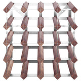 Wine Rack for 20 Bottles Brown Solid Wood Pine 340892