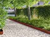 Lawn Edging 20 pcs 103 x 15 cm Steel Rusty 8008369