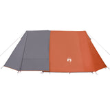 Camping Tent 3-Person Grey and Orange Waterproof 94367