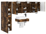 Bathroom Furniture Set 5 pcs Smoked Oak 3407267