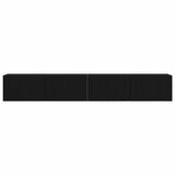 TV Wall Cabinet 2 pcs Black Engineered Wood 892232