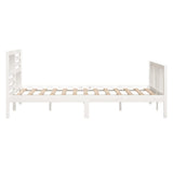 Bed Frame without Mattress White Small Double Solid Wood 3101124