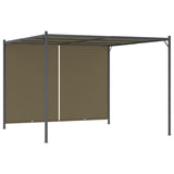 Garden Pergola with Retractable Roof 3x3 m Taupe 180 g/m 312225