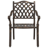 Garden Chair 2 pcs Bronze 56 x 55 x 92.5cm Aluminium 42002374