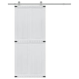 Barn Door Corona White 90 x 210 cm Solid Pine Wood 42021203