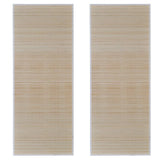 Rectangular Natural Bamboo Rugs 2 pcs 120x180 cm 278744