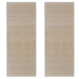 Rectangular Natural Bamboo Rugs 2 pcs 120x180 cm 278744