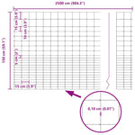 Field Fence Silver 25 x 1.6 m Galvanised steel 42005827
