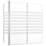 Bath Enclosure 120x68x130 cm Tempered Glass Stripe 146226