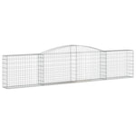 Arched Gabion Baskets 4 pcs 400x30x80/100 cm Galvanised Iron 3146855