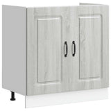 Sink Base Cabinet Kalmar Grey Sonoma 80x46x81.5 cm Engineered Wood 853453