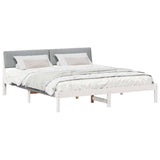 Bed frame White and light grey 180 x 200 cm Solid pine wood 3394357