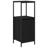 Bathroom Cabinet with Shelves Black Oak 36x35x95 cm 861912