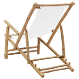 Deck Chair Cream White Bamboo, Canvas Standard 318594