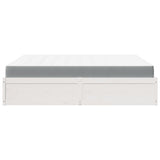 Bed with Mattress White 180x200 cm Super King Solid Wood Pine 3281926