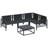 Garden Sofa Set with Cushion 6 pcs Anthracite Steel 3378987