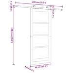 Sliding Door Set Manual ORKDAL Natural and white 86 x 198.5 cm 3333426