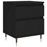 Bedside Cabinet Black 40x35x50 cm Engineered Wood 830654