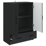 Sideboard with Drawer Black 66 x 34.5 x 92 cm Engineered Wood 895816