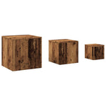 ZNTS Side Tables 3 pcs Old Wood Engineered Wood 856676