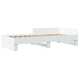 Bed Frame without Mattress White 90x200 cm Engineered Wood 849579