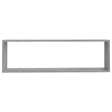 Wall Cube Shelves 4 pcs Grey Sonoma 100x15x30 cm Engineered Wood 815910