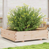 Garden Planter 100x100x26.5 cm Solid Wood Pine 847318