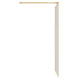 Walk-in Shower Wall with Clear ESG Glass Gold 100x195 cm 154939