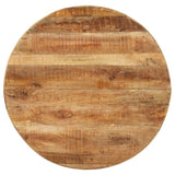 ZNTS Dining Table Round 100x100x75 cm Rough Mango Wood 321681