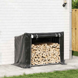 Firewood Rack with Rain Cover 151x80.5x110.5 cm Galvanised Steel 4104942