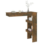 ZNTS Wall Bar Table Smoked Oak 102x45x103.5 cm Engineered Wood 817222