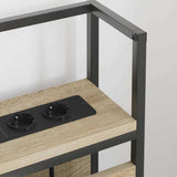 Storage Headboard with Shelf Sonoma oak 80 cm Engineered wood 859616