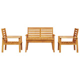 4 Piece Garden Lounge Set Solid Wood Acacia 3211794