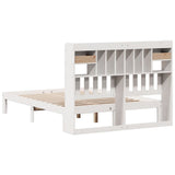 Bookcase Bed without Mattress White 160x200cm Solid Wood Pine 3322606