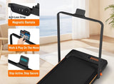 Folding Treadmill with Handrail & Adjustable Incline, 1-10 km/h Running Machine, Space Saving Low N601P303820B