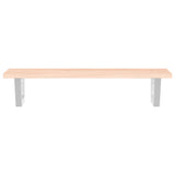 Basin Shelf Wall Mounted Steel and Solid Wood Oak 3302546