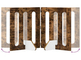 Folding Pet Fence 4 pcs Smoked Oak 201 x 38 x 70 cm 8005964