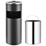 Ashtray Dustbin Hotel 30 L Steel Grey 51089