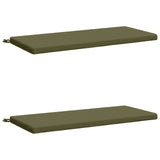 2-Piece Bench Cushions SOEST 2 pcs 100% Polyester Olive Green 949313