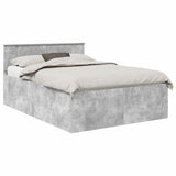 Bed Frame Concrete Grey 150 x 200 cm Engineered Wood 3408567