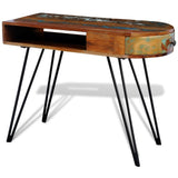 Reclaimed Solid Wood Desk with Iron Pin Legs 241641