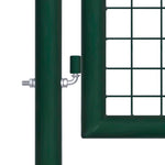 ZNTS Fence Gate Steel 100x125 cm Green 145733