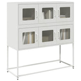 Sideboard White 100.5x39x107 cm Cold-rolled Steel 853427